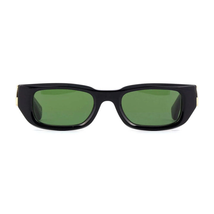 Off-White Sunglasses Rectangle Full Rim, Black Frame and Green Lens OERI124FILLMORE1055