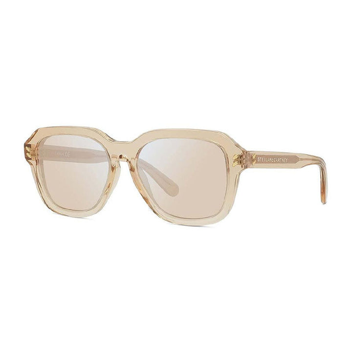 Stella McCartney Sunglasses Square Full Rim, Transparent Beige Frame and Champagne Lens SC40003I72G