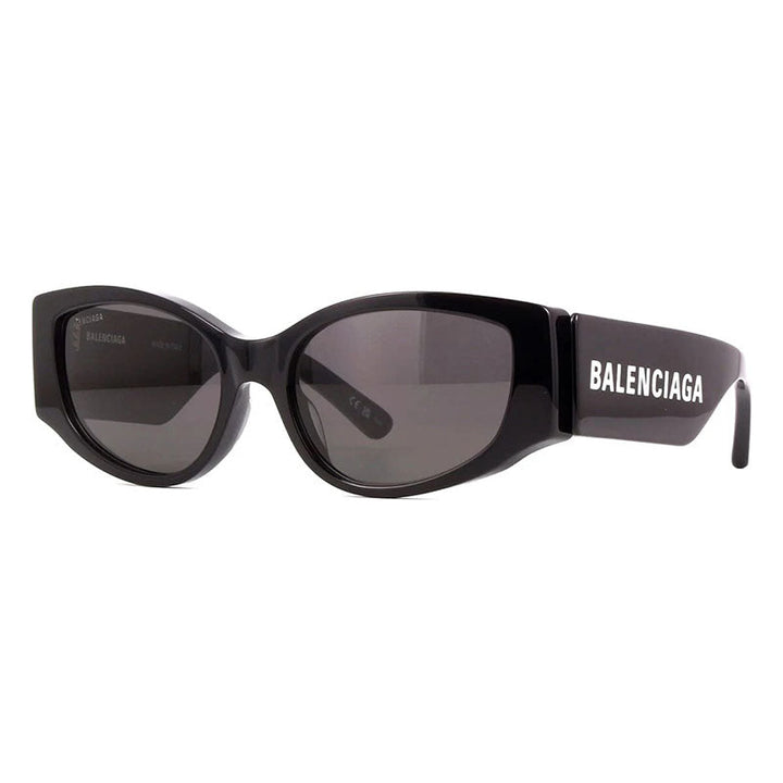 Balenciaga Cat Eye Full Rim, with a Black frame and Grey lens.