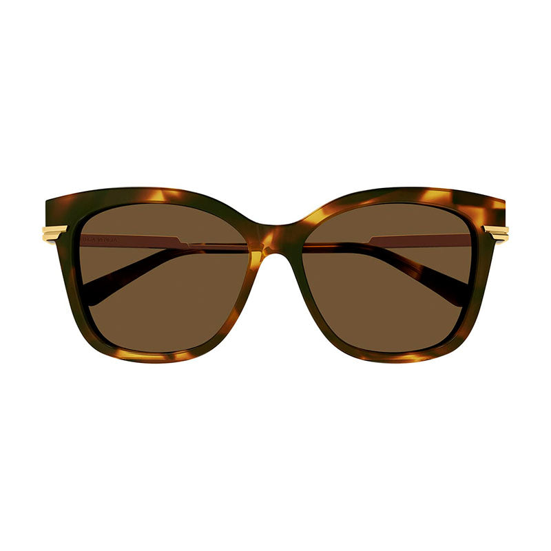 Bottega Veneta Sunglasses Cat Eye Full Rim, Havana Frame and Brown Lens BV1296SA002
