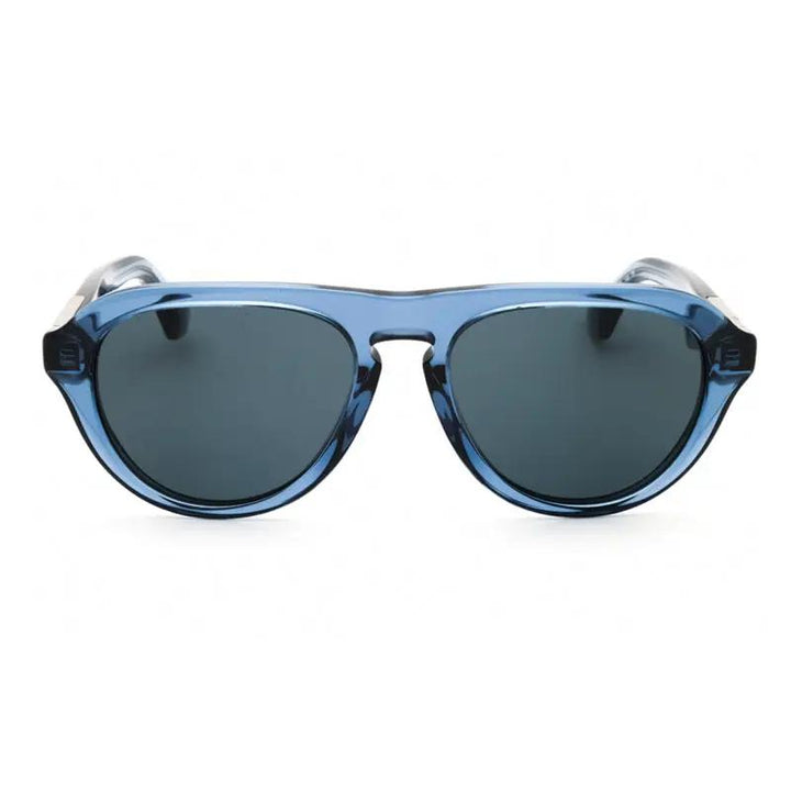 Burberry Sunglasses Aviator Full Rim, Blue Frame And Dark Grey Lens