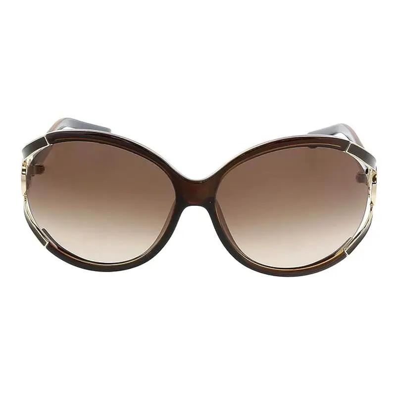 Salvatore Ferragamo Sample Sale | Salvatore Ferragamo Sunglasses Oval Semi Rim, Dark Brown Frame And Brown Gradient Lens Sf600S220 - Sunglasses | Designer outlet