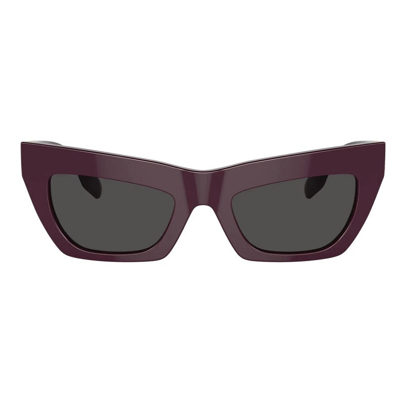 Burberry Sunglasses Cat Eye Full Rim, Bordeaux Frame and Dark Grigio Lens BE4405397987