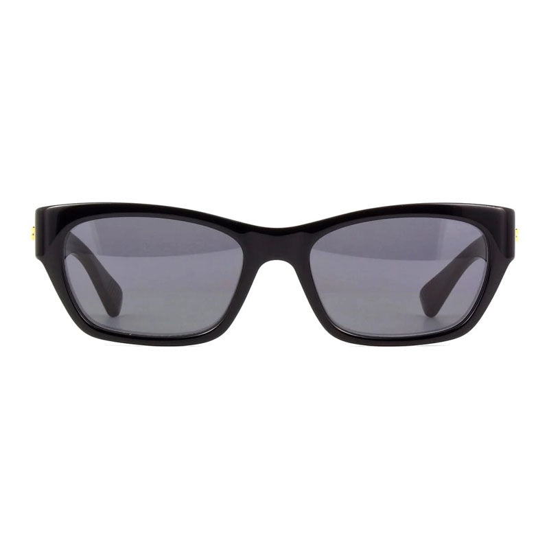 Bottega Veneta Sunglasses Rectangle Full Rim, Black Frame and Grey Lens BV1143S001