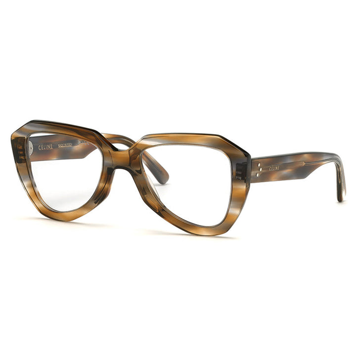 Celine Butterfly Full Rim, with a Coloured Havana frame and Clear Photochromic lens.