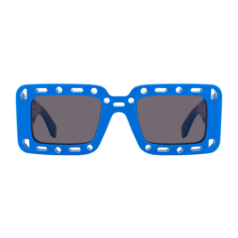 Off-White Sunglasses Square Full Rim, Blue Frame and Dark Grey Lens OERI025ATLANTIC4507