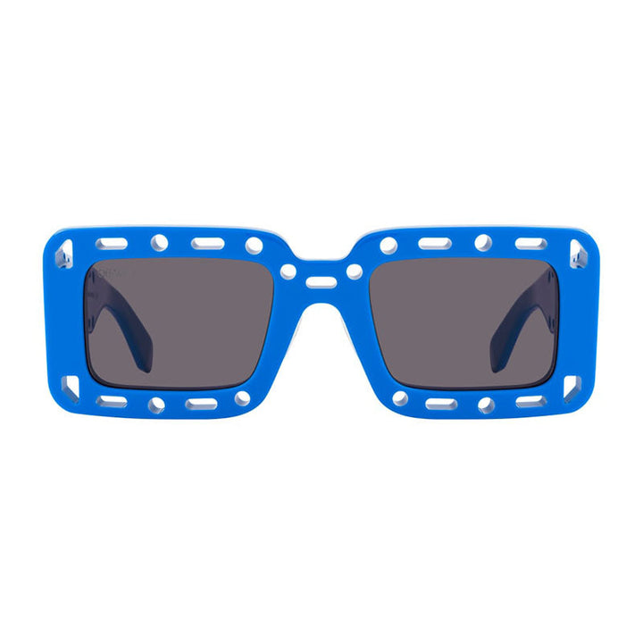 Off-White Sunglasses Square Full Rim, Blue Frame and Dark Grey Lens OERI025ATLANTIC4507