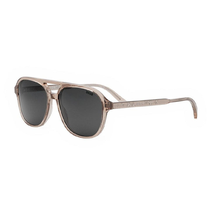 Dior Sunglasses Aviator Full Rim, Shiny Rose Frame and Grey Lens INDIORN1I40A0