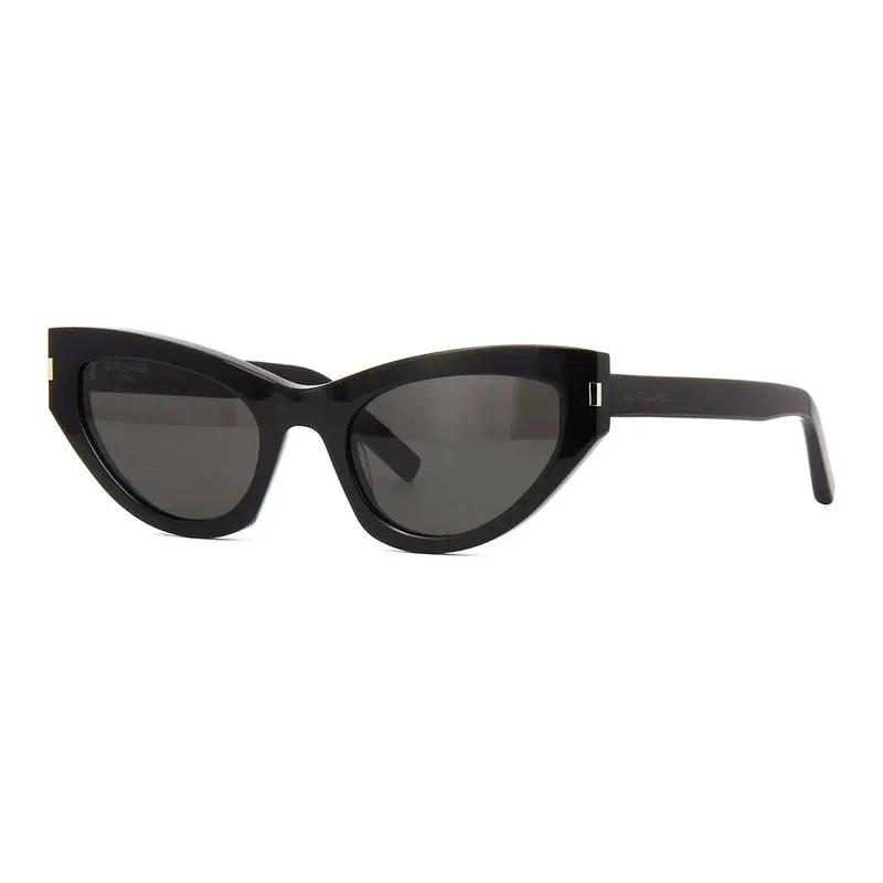 Saint Laurent Sample Sale | Saint Laurent Sunglasses Cat Eye Full Rim, Black Frame And Grey Lens Sl215Grace001 - Cat Eye Sunglasses | Designer outlet