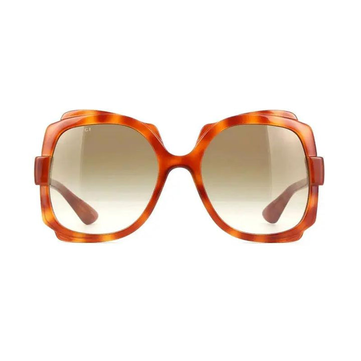 Gucci Sample Sale | Gucci Sunglasses Square Full Rim, Blonde Havana Frame And Gradient Brown Lens Gg1431S002 - Sunglasses | Designer outlet