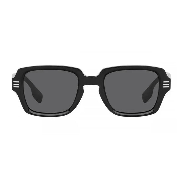 Burberry Sunglasses Rectangle Full Rim, Black Frame And Dark Grey Lens Be4349300187