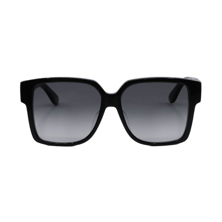 Saint Laurent Sunglasses Square Full Rim, Shiny Black Frame and Grey Gradient Lens SLM9/F002