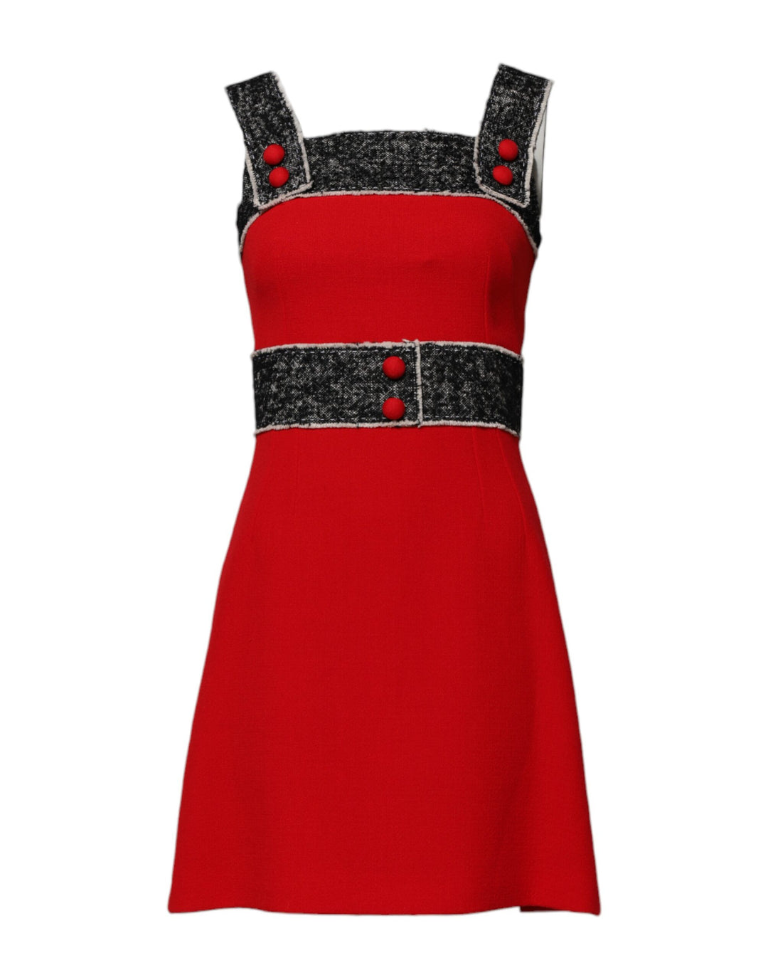 strapless open back dress Dolce & Gabbana Red Wool Dress | Designer Fashion outlet
