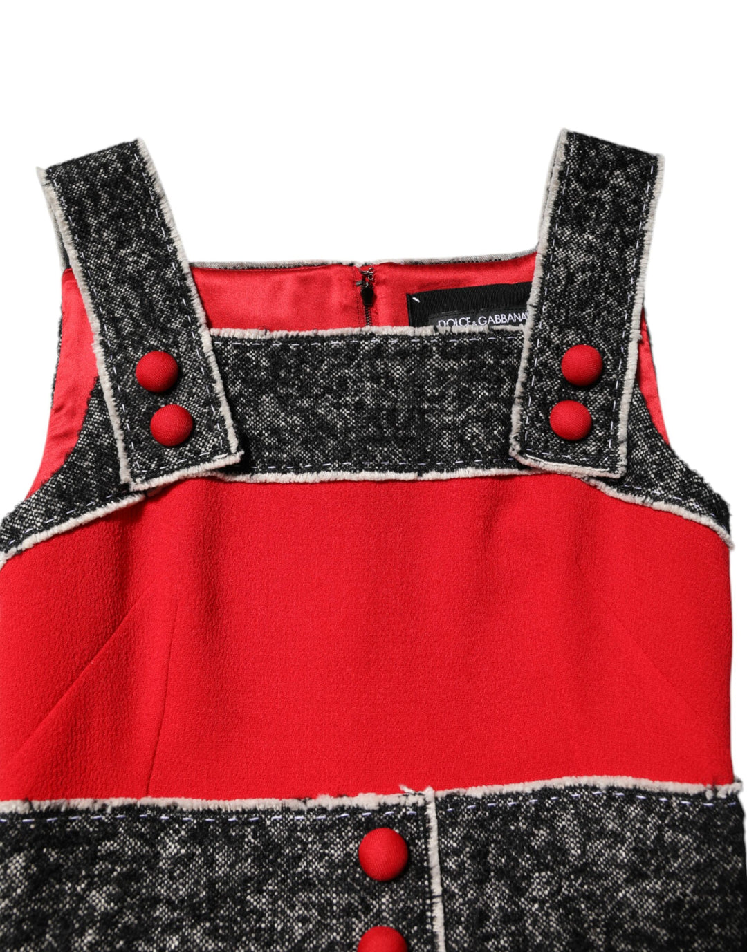 Dolce &amp; Gabbana Sample Sale Dolce &amp; Gabbana Red Wool Sleeveless A-line Flared Mini Dress - | Designer outlet