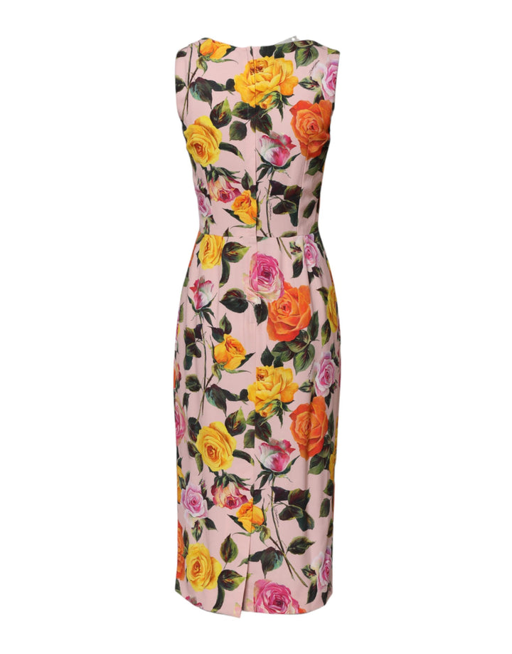 Dolce &amp; Gabbana Multicolor Floral Knee Length Sheath Dress by Dolce &amp; Gabbana outlet now on sale