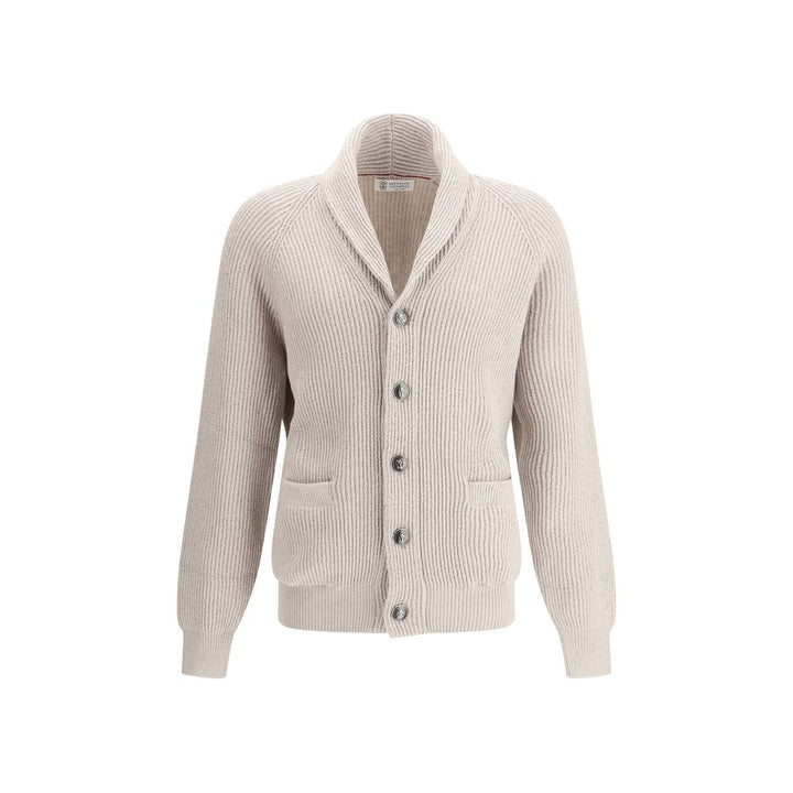 Brunello Cucinelli Beige Cotton Cardigan