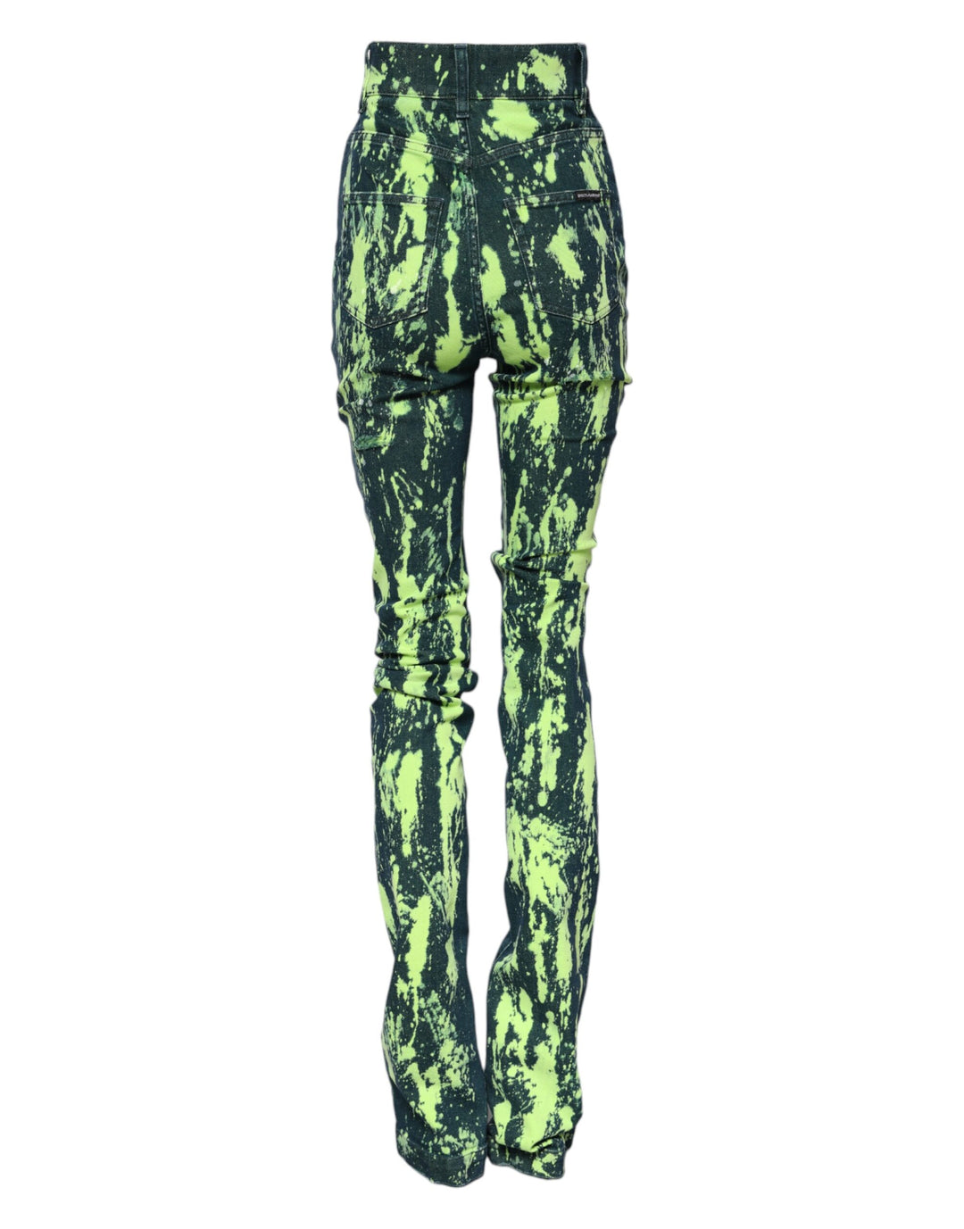 Dolce &amp; Gabbana Sample Sale Dolce &amp; Gabbana Green Color Splash High Waist Denim Jeans - | Designer outlet