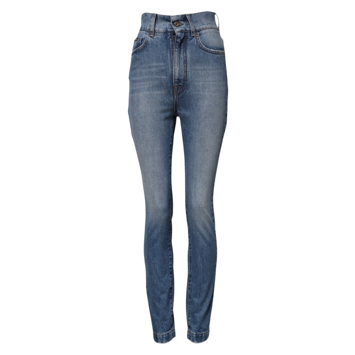 Dolce &amp; Gabbana Sample Sale Dolce &amp; Gabbana Blue Washed Skinny High Waist Denim Jeans - | Designer outlet