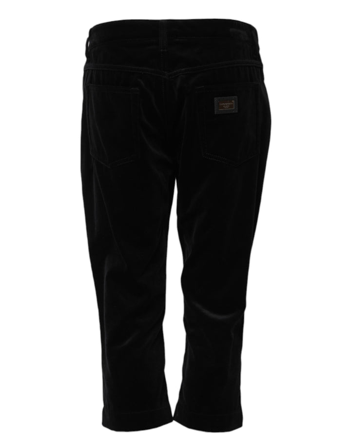 Dolce &amp; Gabbana Sample Sale Dolce &amp; Gabbana Black Cotton Skinny Capri Cropped Denim Jeans - | Designer outlet