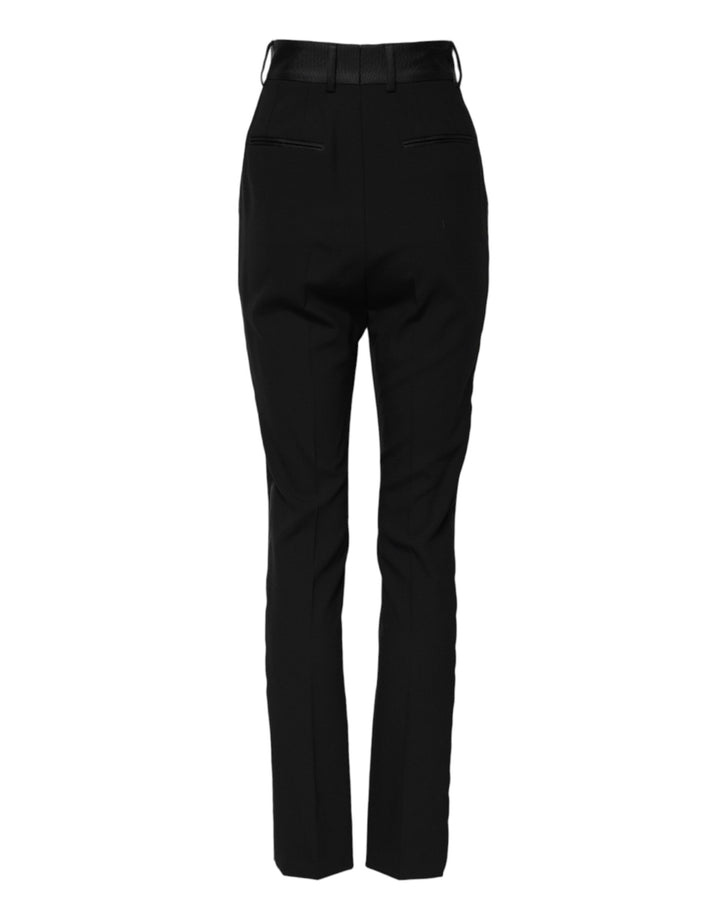 Dolce &amp; Gabbana Sample Sale Dolce &amp; Gabbana Black Wool High Waist Skinny Pants - | Designer outlet