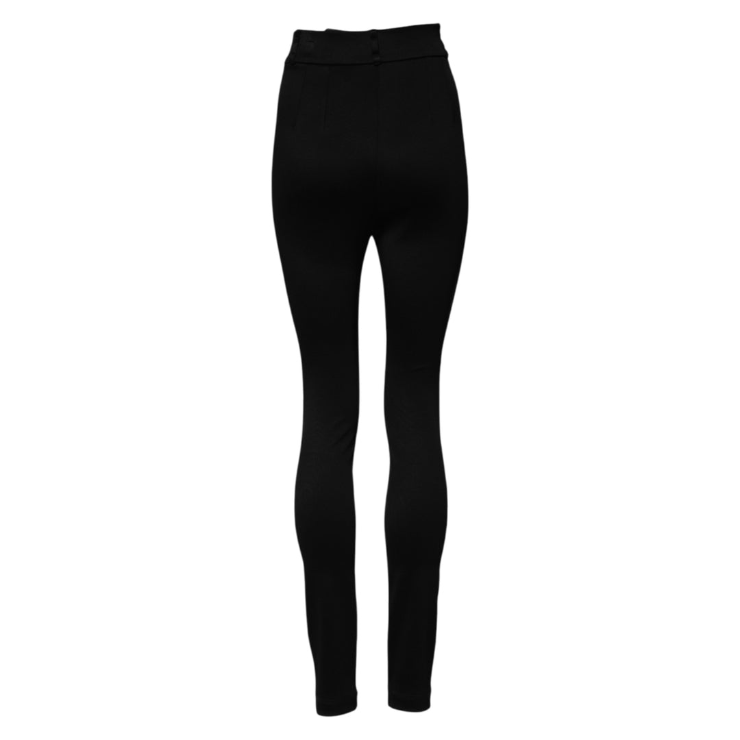 Dolce &amp; Gabbana Sample Sale Dolce &amp; Gabbana Black Nylon High Waist Skinny Leggings Pants - | Designer outlet