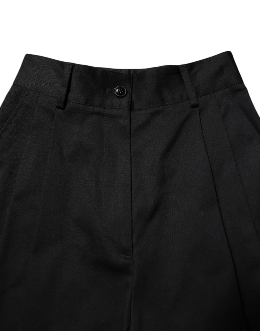 Dolce &amp; Gabbana Sample Sale Dolce &amp; Gabbana Black Cotton HighWaist Wide Leg Pants - | Designer outlet