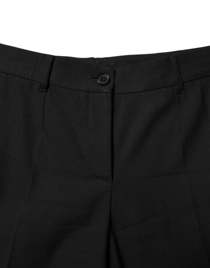 Dolce &amp; Gabbana Sample Sale Dolce &amp; Gabbana Black Wool High Waist Tapered Pants - | Designer outlet