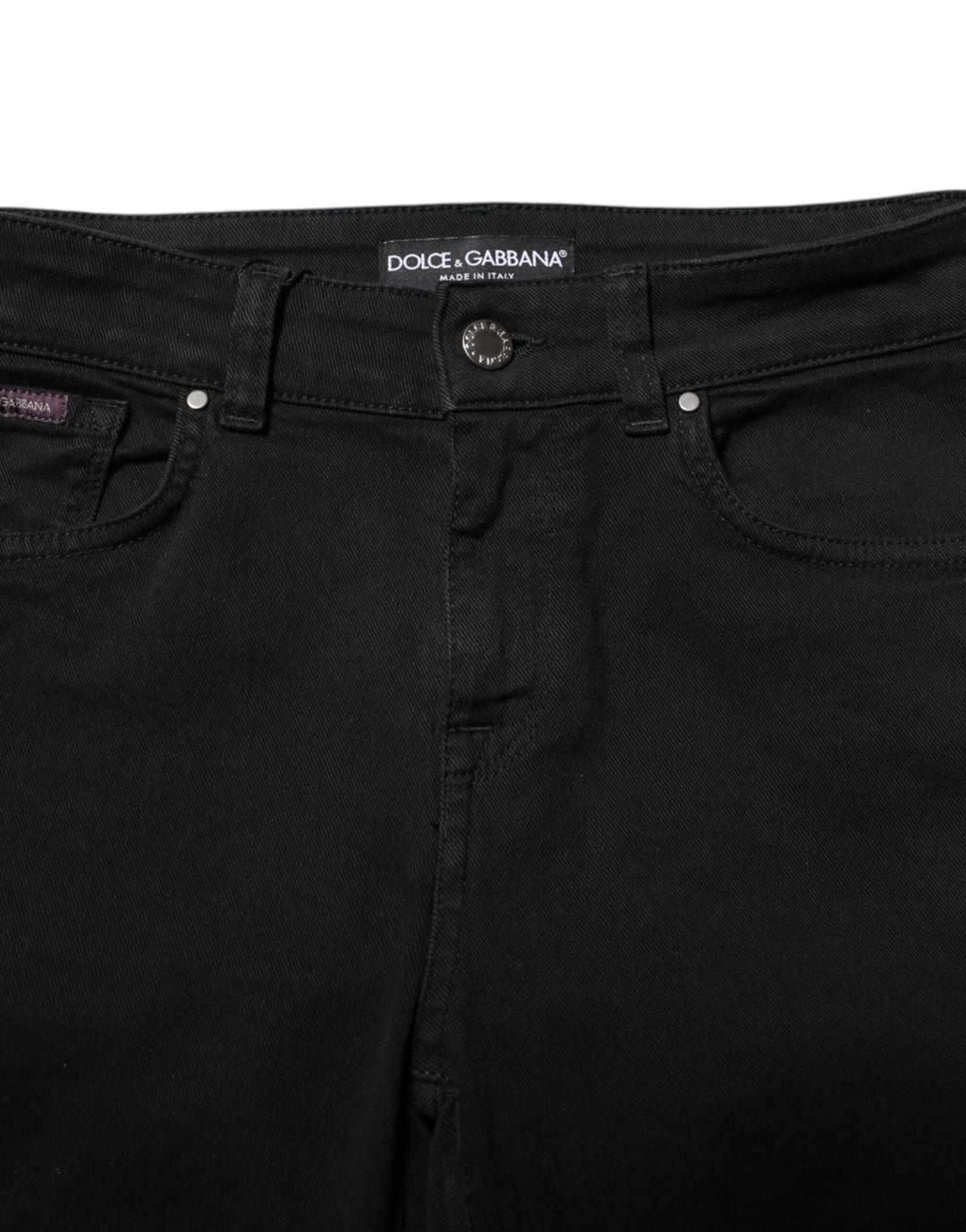 Dolce &amp; Gabbana Sample Sale Dolce &amp; Gabbana Black Cotton Skinny Mid Waist Denim Jeans - | Designer outlet