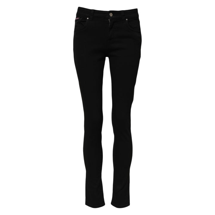 Dolce &amp; Gabbana Sample Sale Dolce &amp; Gabbana Black Cotton Skinny Mid Waist Denim Jeans - | Designer outlet