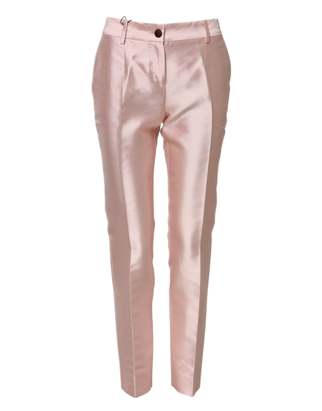 Dolce &amp; Gabbana Sample Sale Dolce &amp; Gabbana Pink Satin High Waist Tapered Pants - | Designer outlet