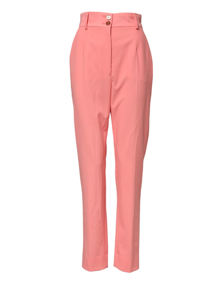 Dolce &amp; Gabbana Sample Sale Dolce &amp; Gabbana Pink High Waist Tapered Dress Pants - | Designer outlet