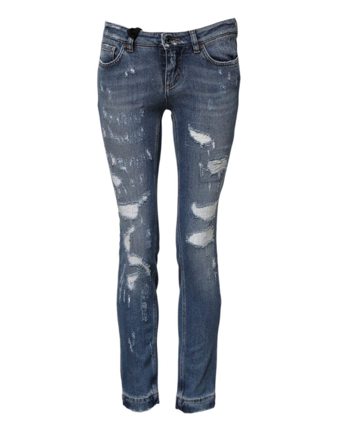 Dolce &amp; Gabbana Sample Sale Dolce &amp; Gabbana Blue PRETTY Tattered Skinny Denim Jeans - | Designer outlet