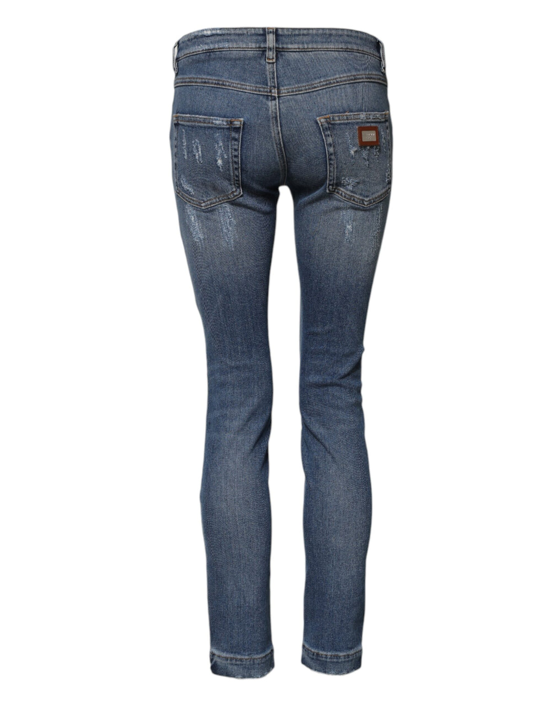 Dolce &amp; Gabbana Sample Sale Dolce &amp; Gabbana Blue PRETTY Tattered Skinny Denim Jeans - | Designer outlet