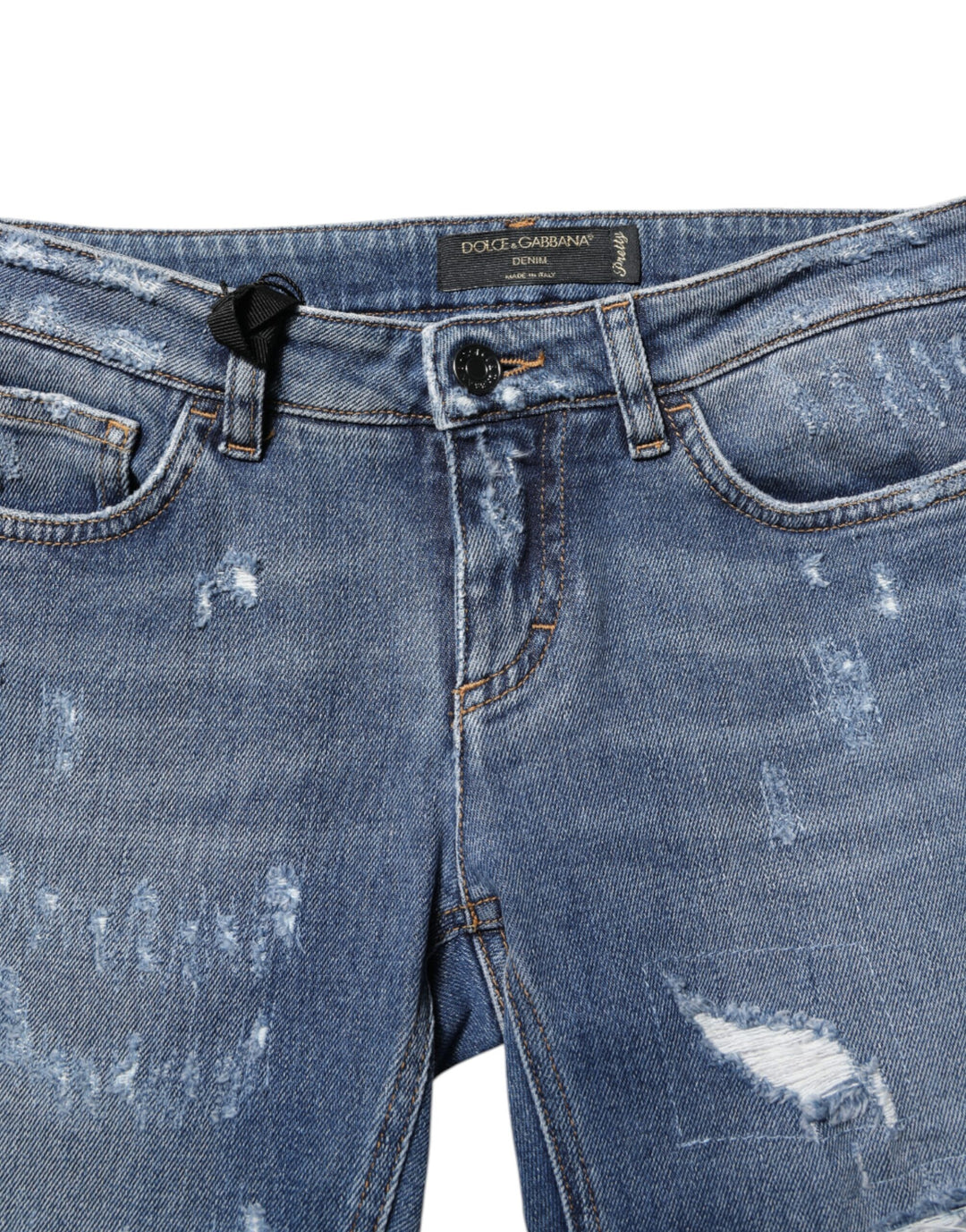 Dolce &amp; Gabbana Sample Sale Dolce &amp; Gabbana Blue PRETTY Tattered Skinny Denim Jeans - | Designer outlet