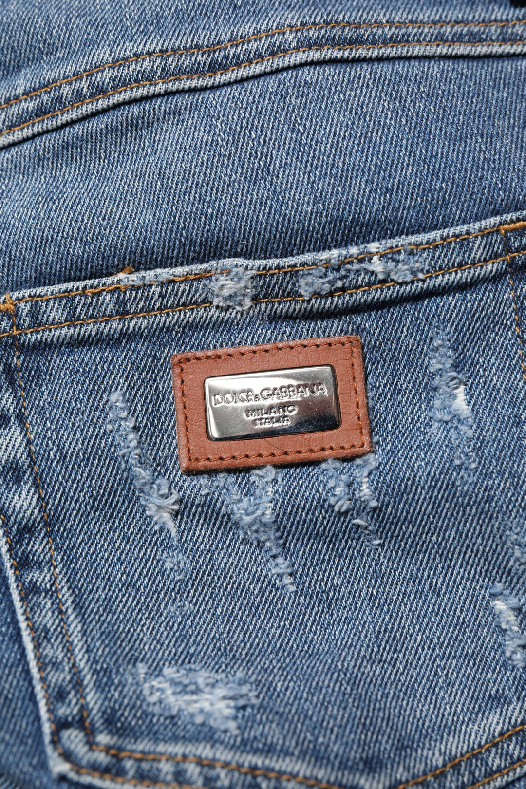 Dolce &amp; Gabbana Sample Sale Dolce &amp; Gabbana Blue PRETTY Tattered Skinny Denim Jeans - | Designer outlet