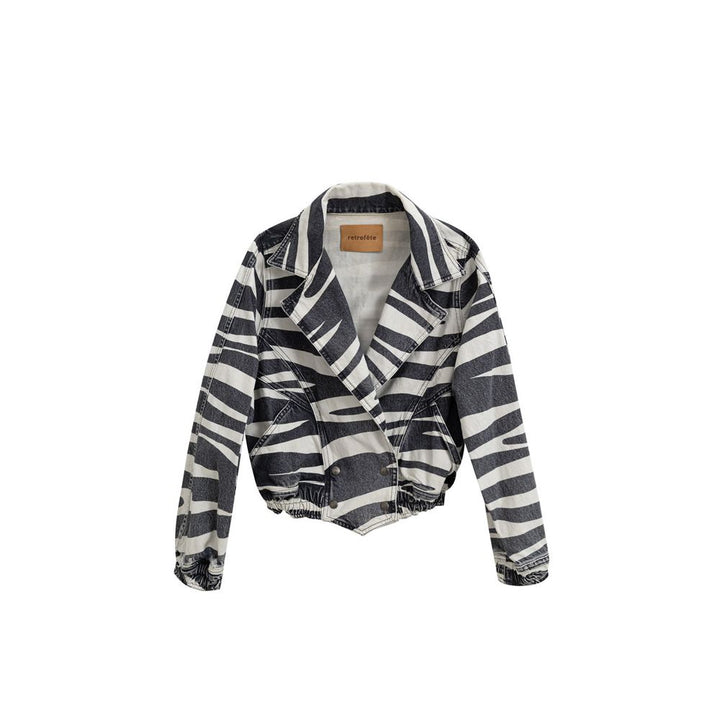 Retrofête Black And White Cotton Blazer by Retrofête outlet now on sale