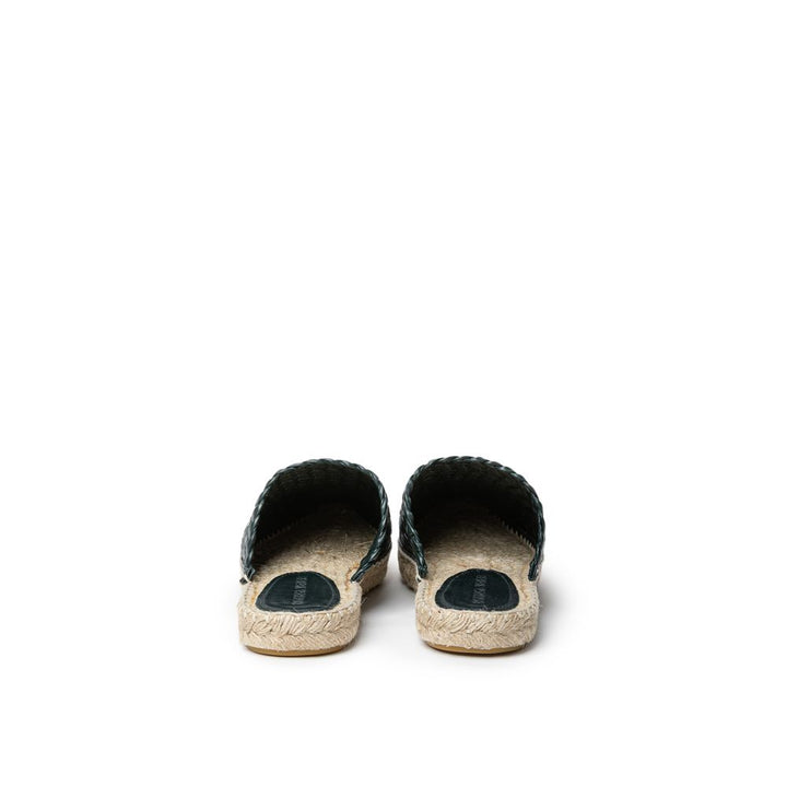 Bottega Veneta Green Leather Espadrille