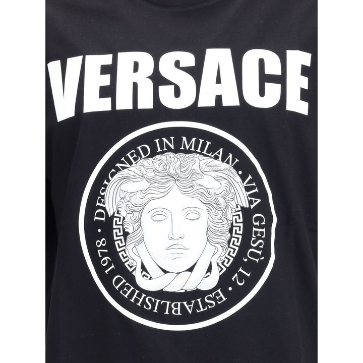 Versace Black Cotton T-Shirt