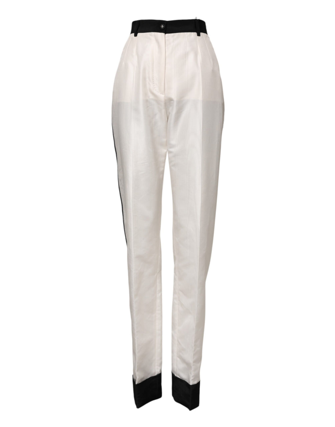 Dolce &amp; Gabbana Sample Sale Dolce &amp; Gabbana White High Waist Straight Dress Trouser Pants - | Designer outlet
