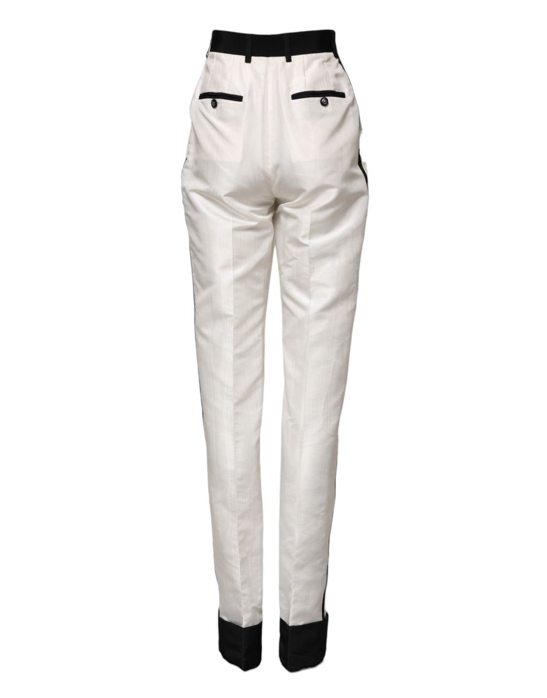 Dolce &amp; Gabbana Sample Sale Dolce &amp; Gabbana White High Waist Straight Dress Trouser Pants - | Designer outlet