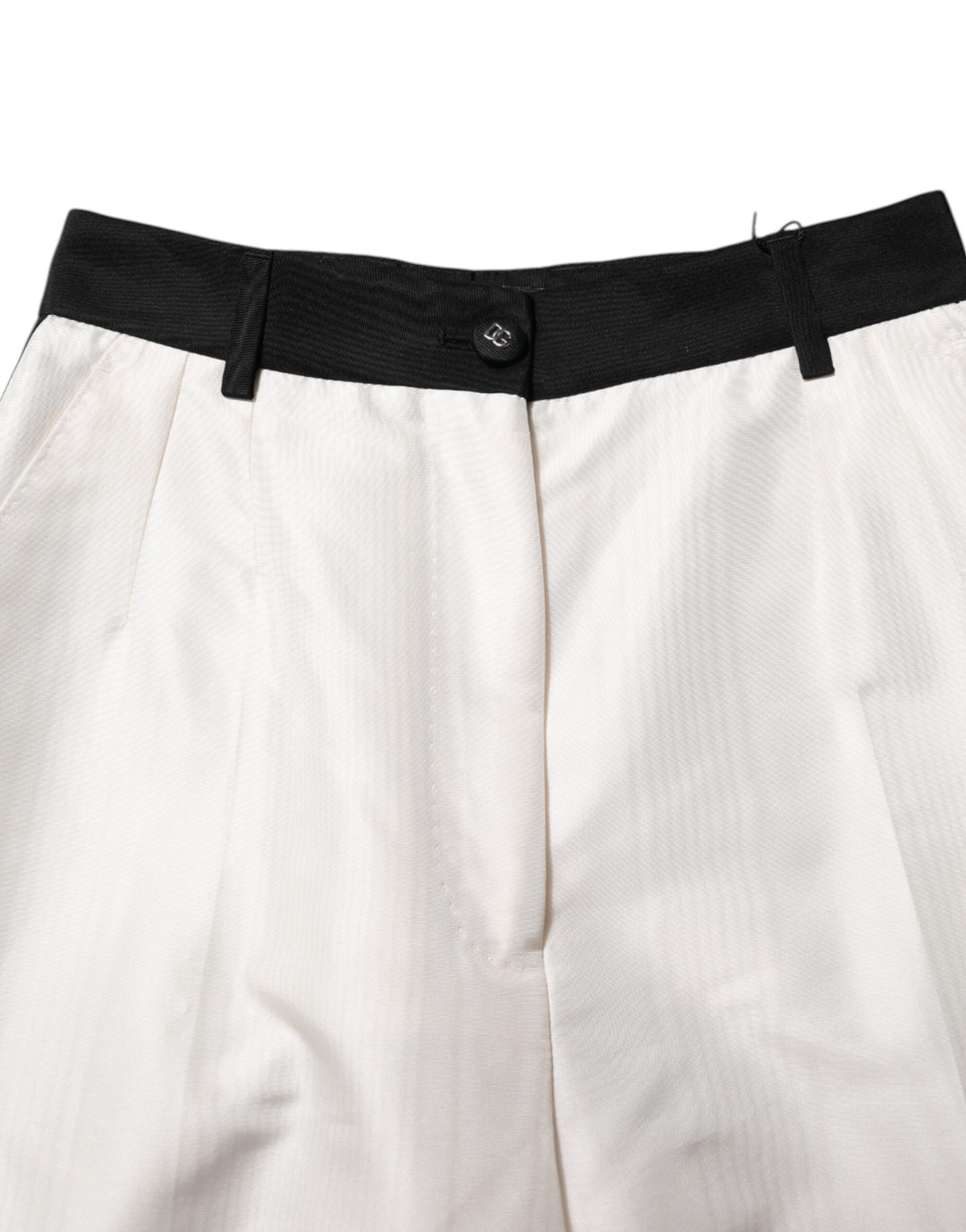 Dolce &amp; Gabbana Sample Sale Dolce &amp; Gabbana White High Waist Straight Dress Trouser Pants - | Designer outlet