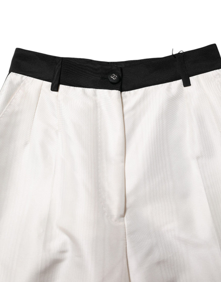 Dolce &amp; Gabbana Sample Sale Dolce &amp; Gabbana White High Waist Straight Dress Trouser Pants - | Designer outlet