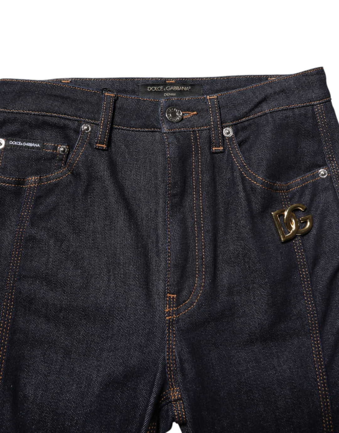 Dolce &amp; Gabbana Sample Sale Dolce &amp; Gabbana Black Cotton Mid Waist Bootcut Denim Jeans - | Designer outlet