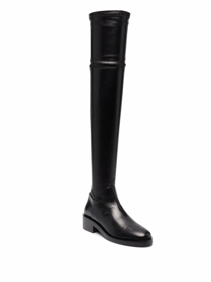 Valentino Rockstud Thigh-High Boots