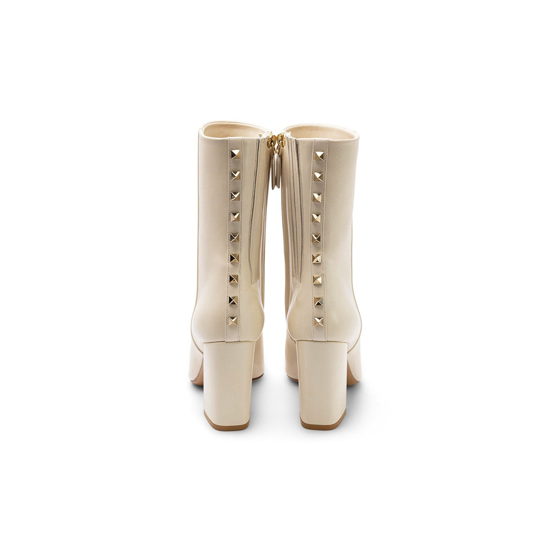 Valentino COMBAT BOOT Woman LIGHT IVORY