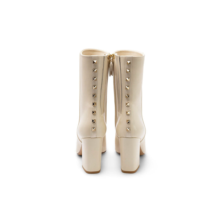 Valentino COMBAT BOOT Woman LIGHT IVORY