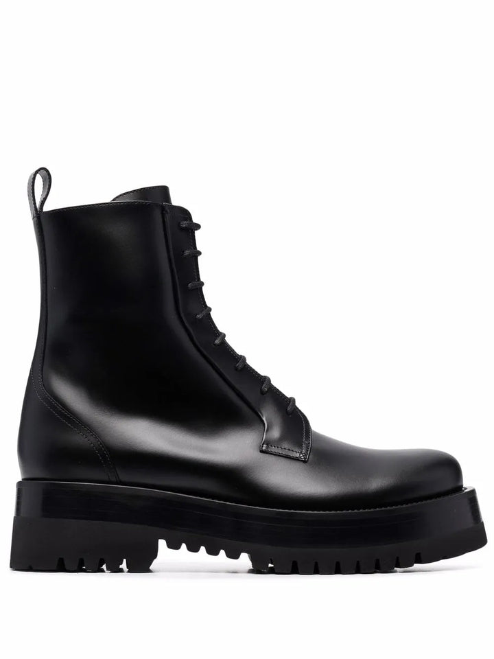 Valentino Ankle-Length Lace-Up Boots