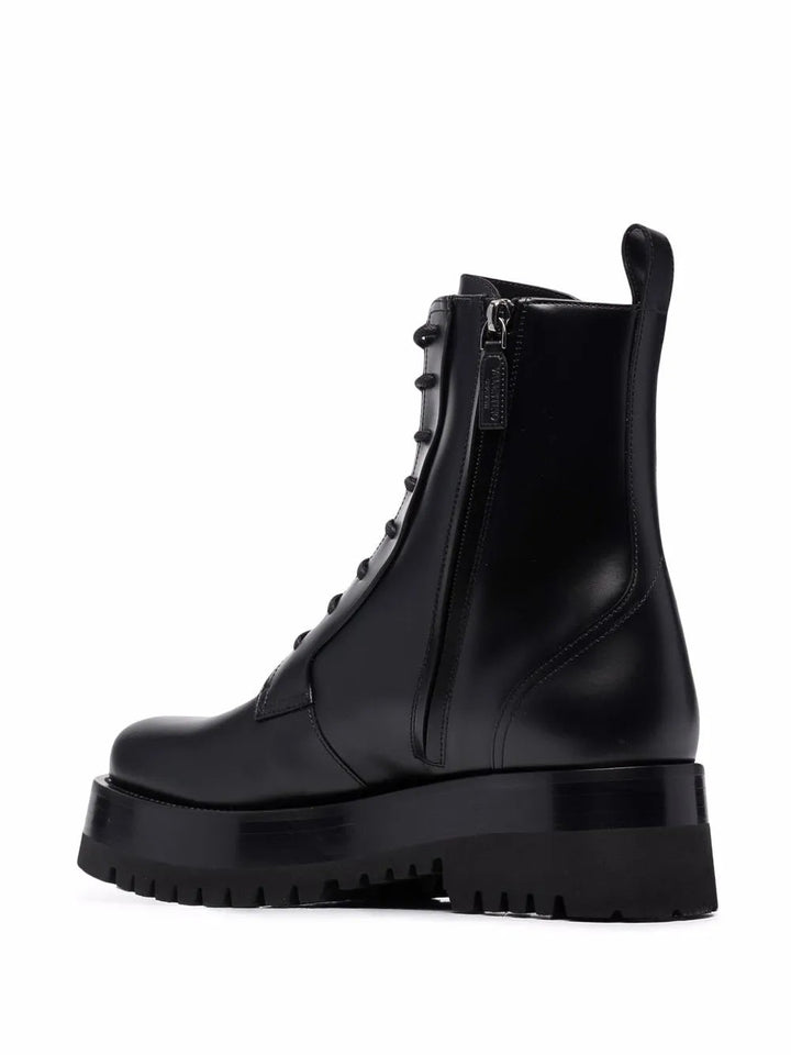 Valentino Ankle-Length Lace-Up Boots