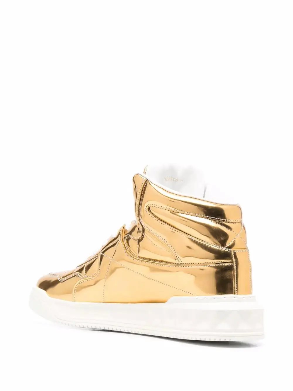 Valentino Sample Sale | Valentino Garavani Metallic-Effect Lace-Up Sneakers - Sneakers | Designer outlet