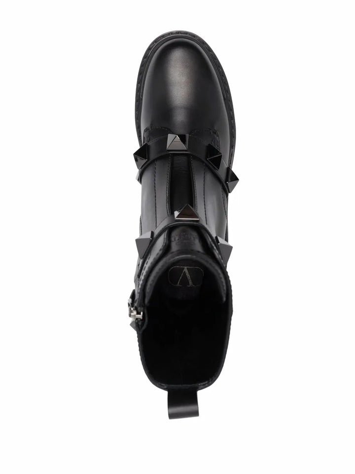 Valentino Roman Stud 40Mm Biker Boots